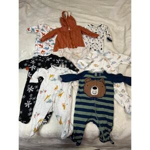 Baby Boy Onsies Size 0-3, 8 Count